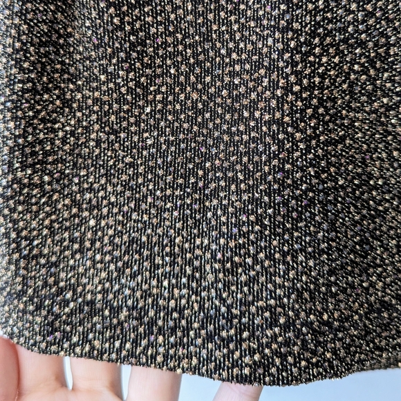 Vintage Y2K Gold Sparkle Strapless Top - Picture 5 of 10